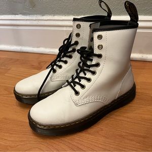 White Zavala doc martens